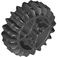 Lego ozubené kolo 20 zubů, černá (3226926, 4177430)